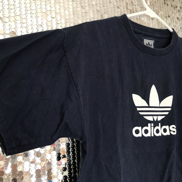 Adidas Kids Blue Short Sleeve Logo Shirt - Picture 4 of 4
